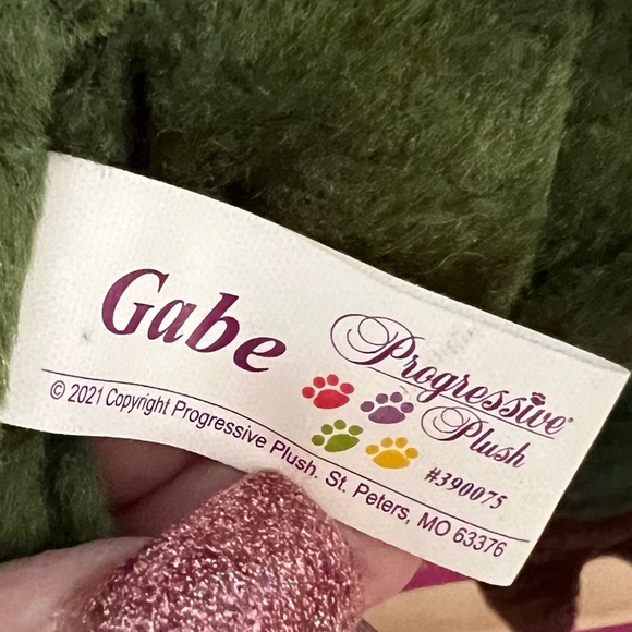 Green Dinosaur 9.5”x11” Stuffed Animal * Handsome & Personable Smile with Teeth - Picture 12 of 13